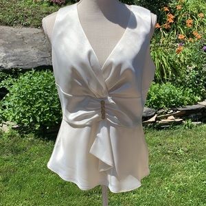 Sheri Martin New York sleeveless top off white/ Ivory size 10
